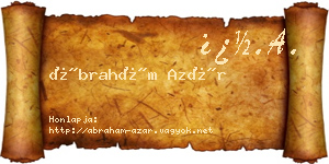 Ábrahám Azár névjegykártya